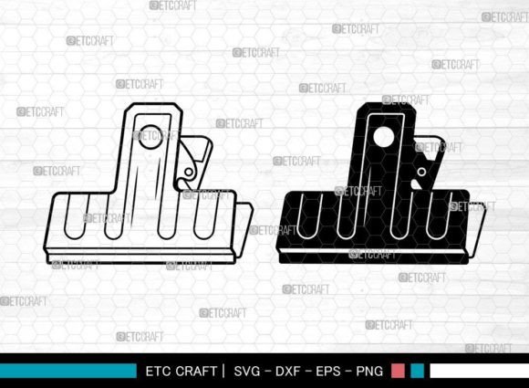 Binder Clip SVG for Crafts & Graphics