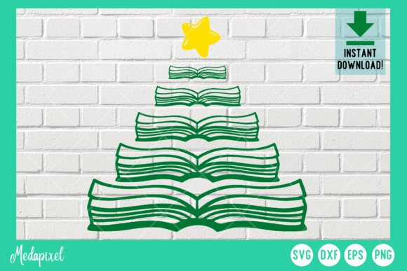 Christmas Tree Books Svg, Teacher Art