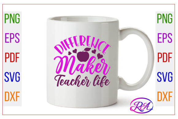 Difference Maker Teacher Life Svg Design
