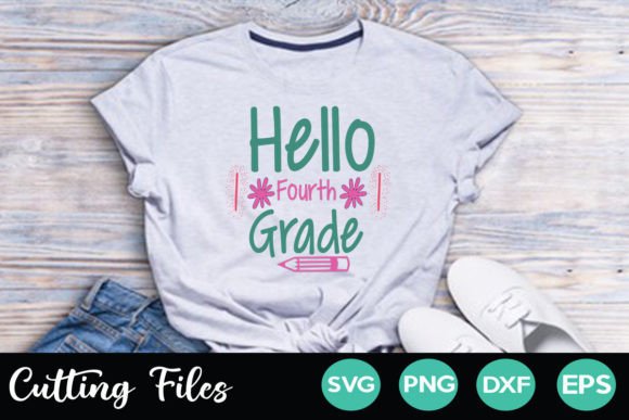 Hello Fourth Grade: A Versatile Graphic Design Asset for Crafts and Creative Projects