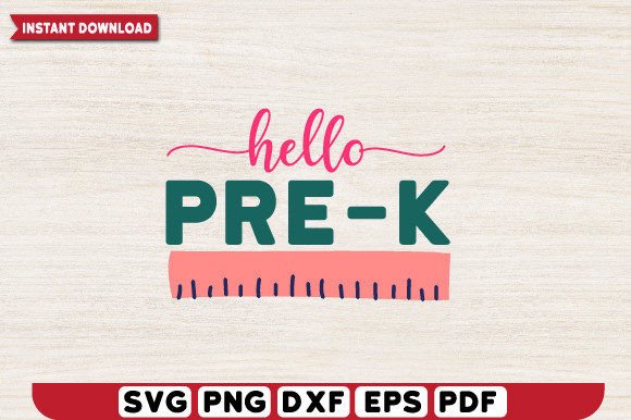 Hello Pre-k Svg Design: Graphics for Crafts