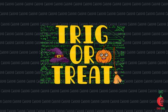 Math Teacher Trig or Treat Halloween Graphics and Crafts