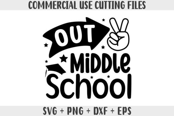 Peace Out Middle School Graduation SVG: Graphics for Crafts