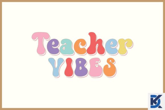 Retro Teacher Vibes SVG: Graphics for Crafts