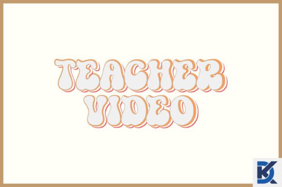Retro Teacher Video SVG Design
