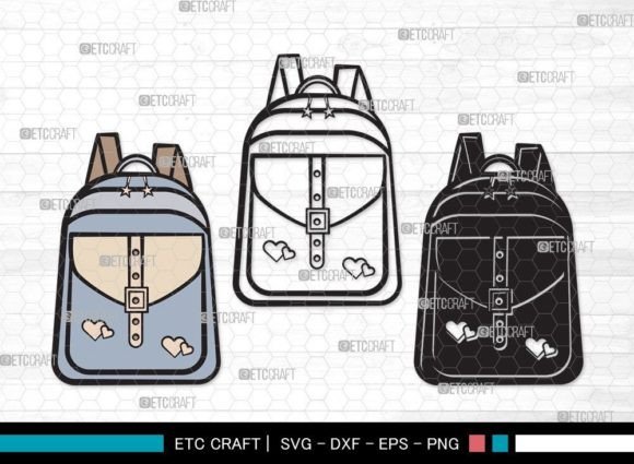 School Backpack SVG, Bookbag Svg