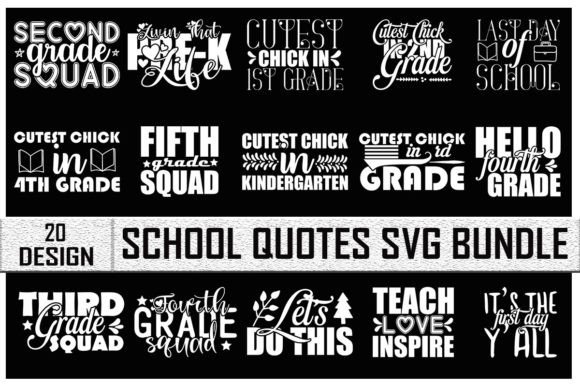 School Quotes SVG Designs Bundle