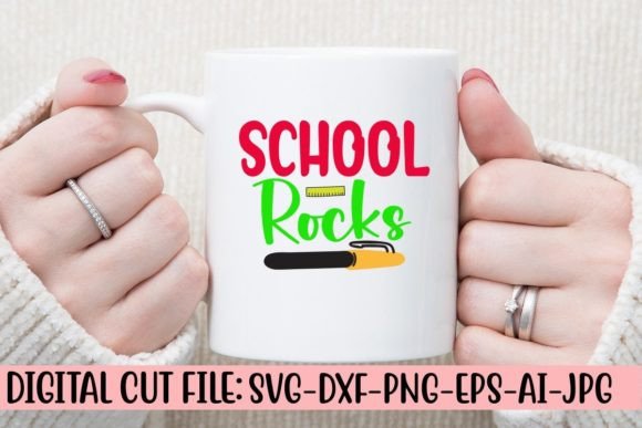 School Rocks Svg: Graphics for Crafts and Digital Selling