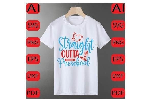 Straight Outta Preschool Svg Design: Graphics for Crafts