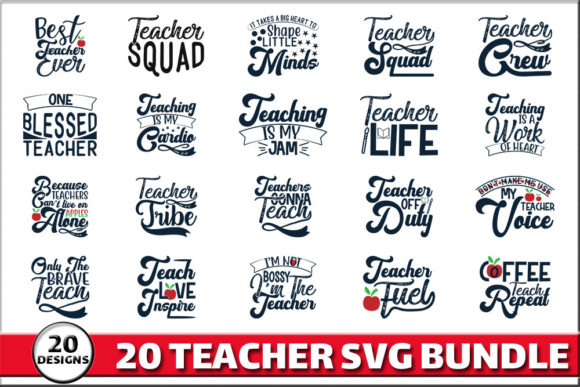 Teacher Quotes SVG Designs Bundle – Graphics and Crafts