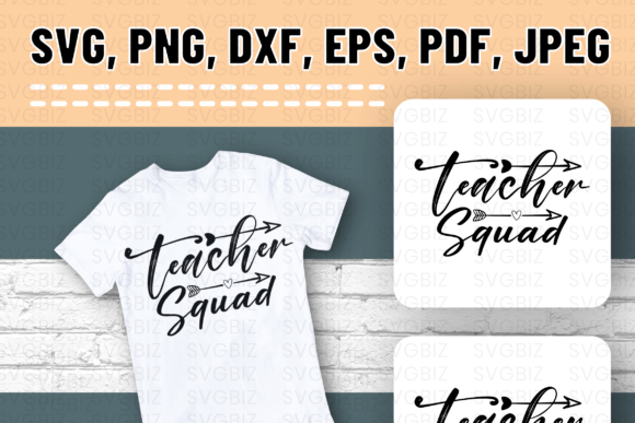 Teacher Squad SVG Graphics for Crafts
