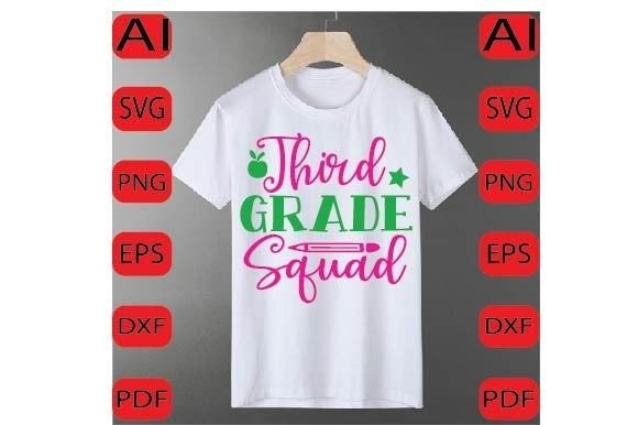 Third GRADE Squad Svg Design: Graphics for Crafts